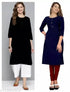 Combo Classic Multi Crepe 3/4 Sleeves Kurta - MYLUXURY LANE ENTERPRISE
