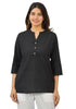 Black Women Cotton Short Length Kurtis - MYLUXURY LANE ENTERPRISE