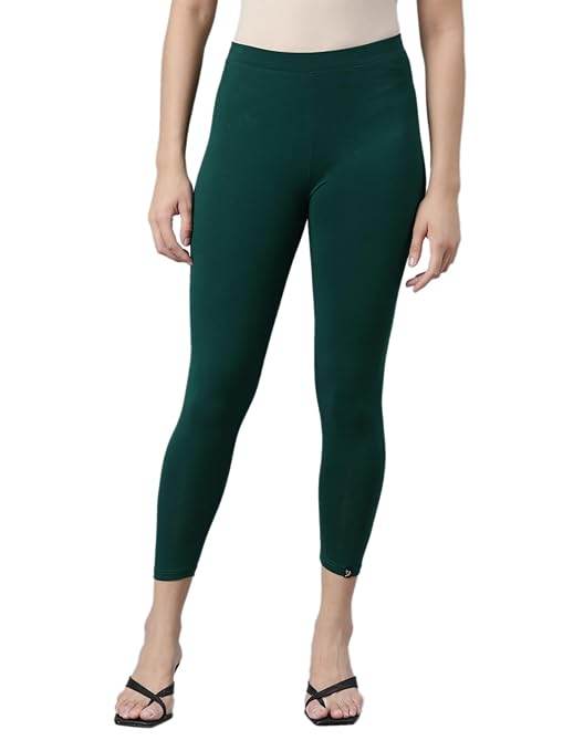 Green Skinny Fit High Ankle Length Leggings - MYLUXURY LANE ENTERPRISE
