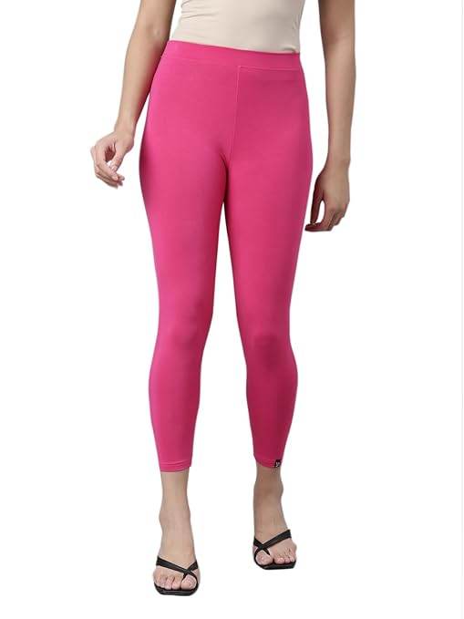 Pink Skinny Fit High Ankle Length Leggings - MYLUXURY LANE ENTERPRISE