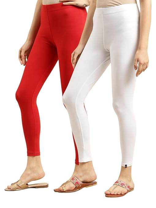 Pack of 2 Women Cotton Ankle Length Leggings - MYLUXURY LANE ENTERPRISE