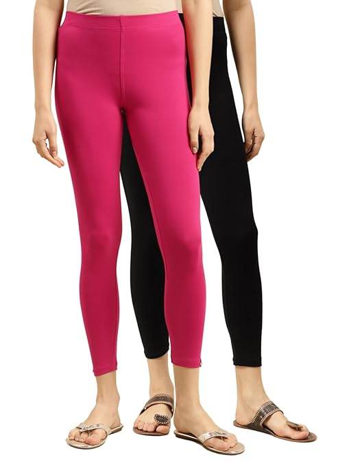 Classy Women Cotton Ankle Length Leggings Pk 2 - MYLUXURY LANE ENTERPRISE