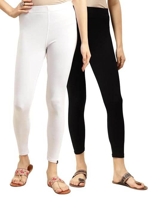 Classic Pk 2 Women Cotton Ankle Length Leggings - MYLUXURY LANE ENTERPRISE