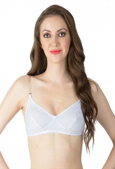 Classic White Transparent Strap Bra - MYLUXURY LANE ENTERPRISE
