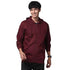 Mens Solid Zipper Maroon Hoodie - MYLUXURY LANE ENTERPRISE