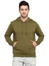 Mens Fleece Plain Olive Green Hoodie - MYLUXURY LANE ENTERPRISE