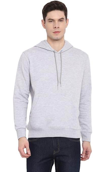 Mens Fleece Plain Melange Hoodie - MYLUXURY LANE ENTERPRISE