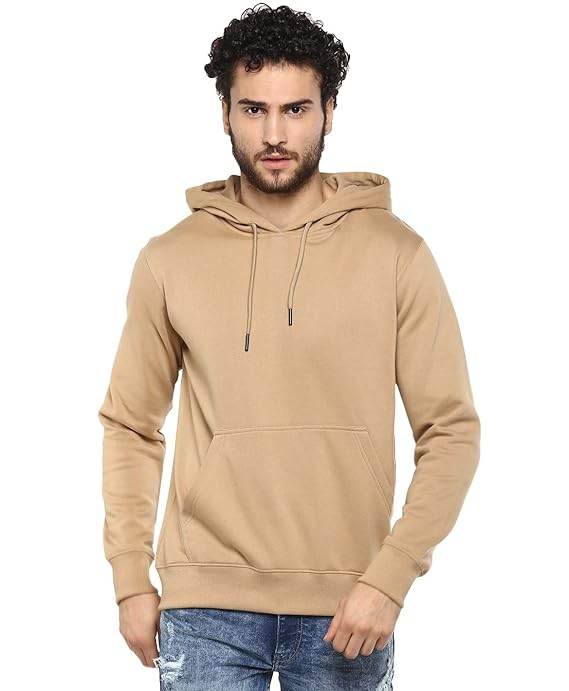 Mens Fleece Plain Biscuit Hoodie - MYLUXURY LANE ENTERPRISE