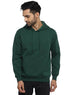 Mens Fleece Plain Forest Green Hoodie - MYLUXURY LANE ENTERPRISE