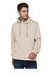 Men Plain Solid Cream Hoodie - MYLUXURY LANE ENTERPRISE