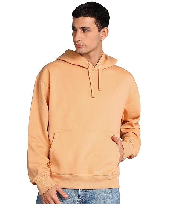 Men's Cotton Oversize Orange Hoodie - MYLUXURY LANE ENTERPRISE