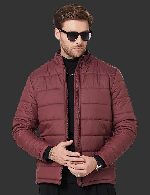 Men's Polyester Standard Wine Jacket - MYLUXURY LANE ENTERPRISE