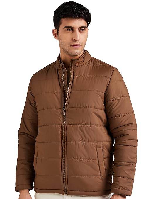 Men's Polyester Standard Dark Brown Jacket - MYLUXURY LANE ENTERPRISE