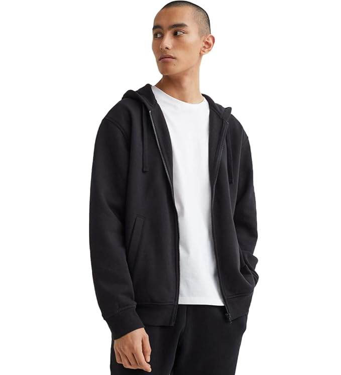Men's Plain Chain Cotten Black Jacket - MYLUXURY LANE ENTERPRISE