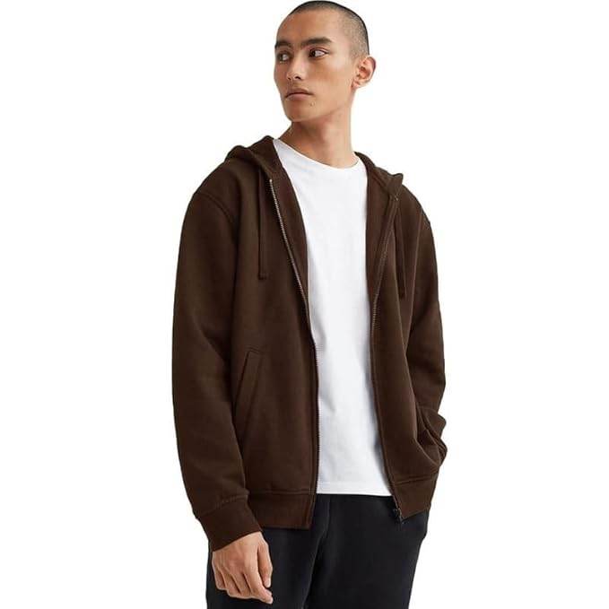 Men's Plain Chain Cotten Brown Jacket - MYLUXURY LANE ENTERPRISE