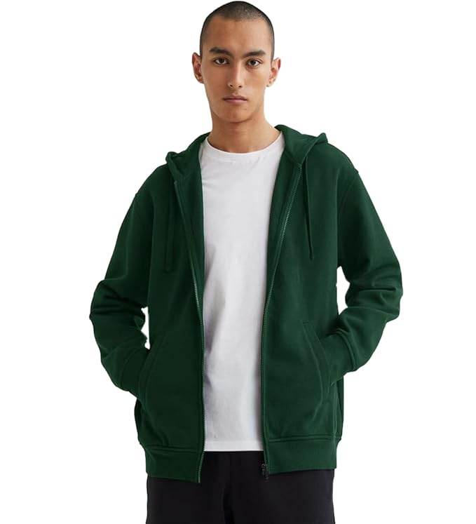 Men's Plain Chain Cotten Green Jacket - MYLUXURY LANE ENTERPRISE