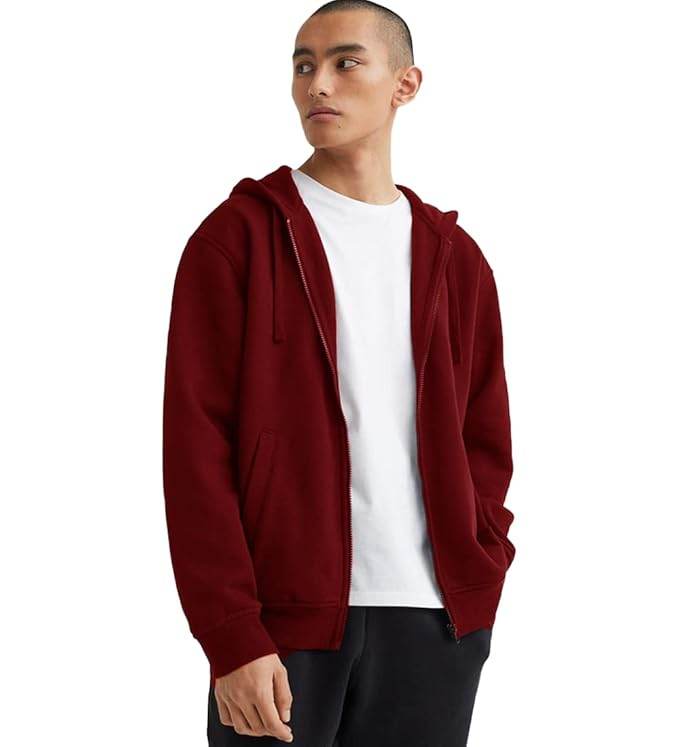 Men's Plain Chain Cotten Maroon Jacket - MYLUXURY LANE ENTERPRISE