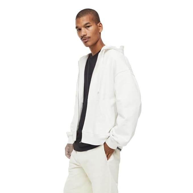 Men's Plain Chain Cotten White Jacket - MYLUXURY LANE ENTERPRISE