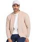 Men Solid Front Zipper Beige Jacket - MYLUXURY LANE ENTERPRISE