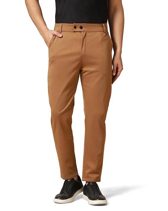 Men's Regular Casual Brown Pants - MYLUXURY LANE ENTERPRISE