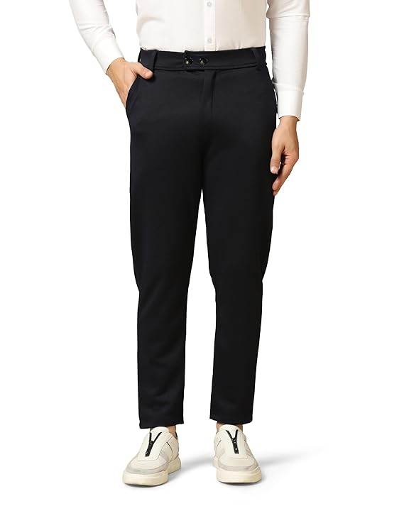 Men's Regular Casual Navy Blue Pants - MYLUXURY LANE ENTERPRISE