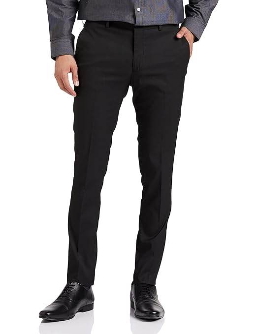 Men's Stretchable Formal Black Pants - MYLUXURY LANE ENTERPRISE