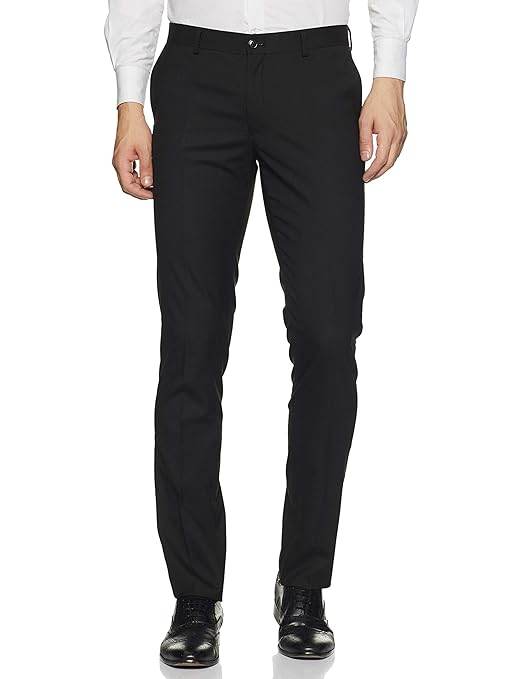Men's Stretchable Formal Jade Black Pants - MYLUXURY LANE ENTERPRISE