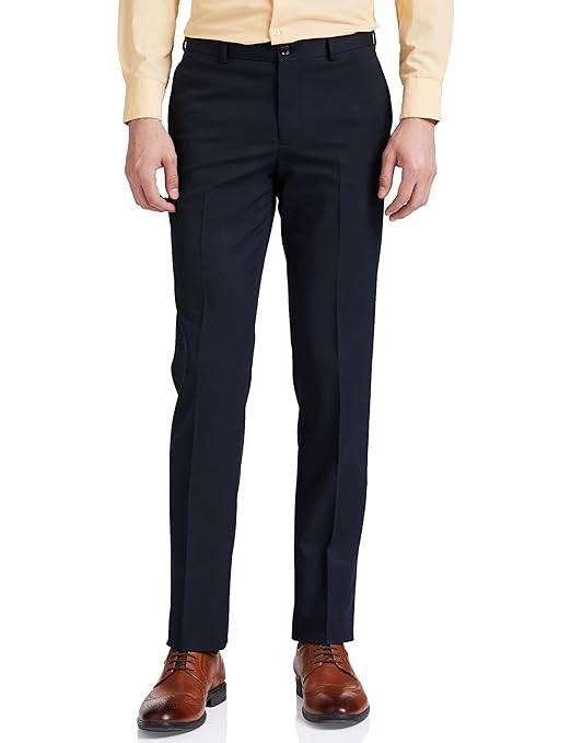 Men's Stretchable Formal Blue Pants - MYLUXURY LANE ENTERPRISE