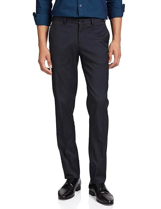 Men's Stretchable Formal Midnight Blue Pants - MYLUXURY LANE ENTERPRISE