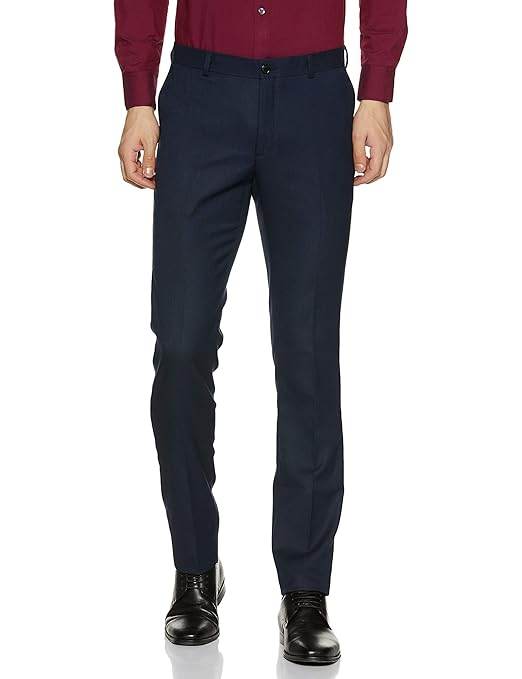 Men's Stretchable Formal Light Navy Pants - MYLUXURY LANE ENTERPRISE