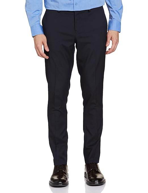 Men's Stretchable Formal Dark Navy Pants - MYLUXURY LANE ENTERPRISE