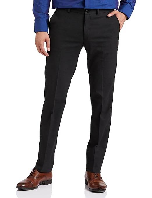 Men's Stretchable Formal Dark Grey Pants - MYLUXURY LANE ENTERPRISE