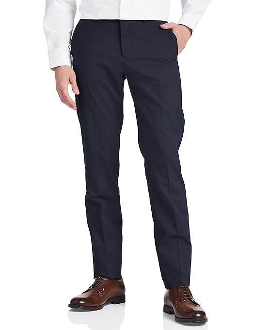Men's Stretchable Formal Slate Navy Pants - MYLUXURY LANE ENTERPRISE