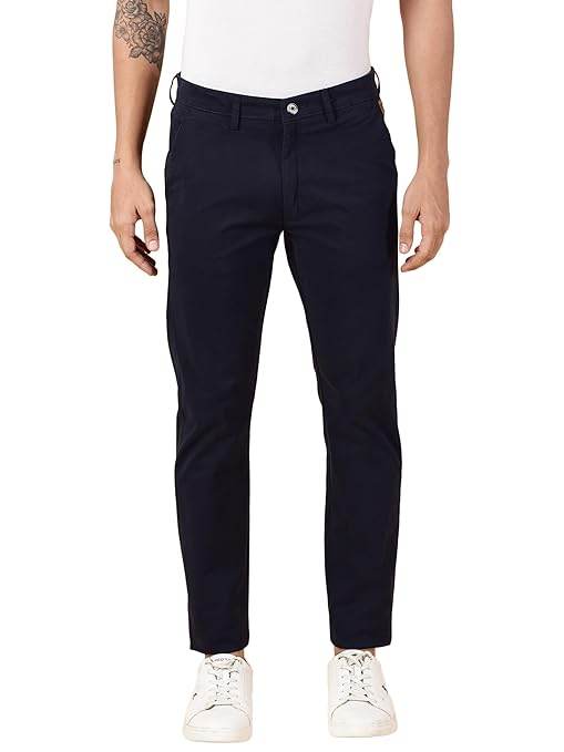 Men Chinos Casual Navy Blue Trousers - MYLUXURY LANE ENTERPRISE