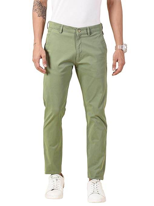 Men Chinos Casual Sage Trousers - MYLUXURY LANE ENTERPRISE