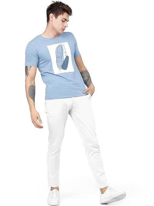 Men Plain Regular Fit White Pant - MYLUXURY LANE ENTERPRISE