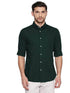 Men Solid Cotton Casual Dark Green Shirt - MYLUXURY LANE ENTERPRISE