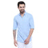 Men Solid Cotton Casual Sky Blue Shirt - MYLUXURY LANE ENTERPRISE