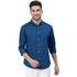 Men Solid Cotton Casual Dark Blue Shirt - MYLUXURY LANE ENTERPRISE