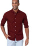 Men Solid Cotton Casual Dark Red Shirt - MYLUXURY LANE ENTERPRISE