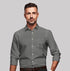 Men Cotton Plain Grey Shirt - MYLUXURY LANE ENTERPRISE