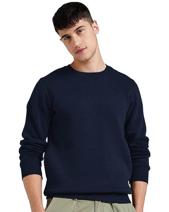 Men Winter Wear Plain Sweatshirts - MYLUXURY LANE ENTERPRISE