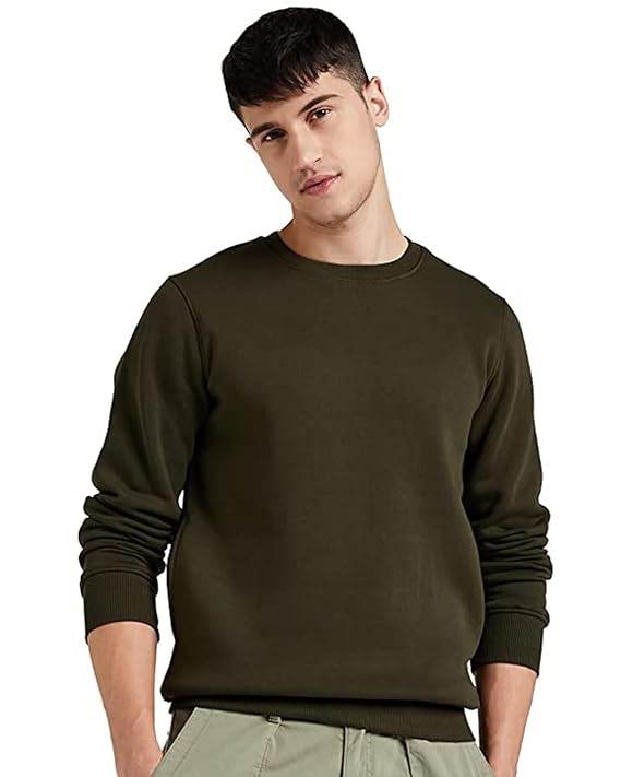 Men Winter Wear Plain Sweatshirts - MYLUXURY LANE ENTERPRISE