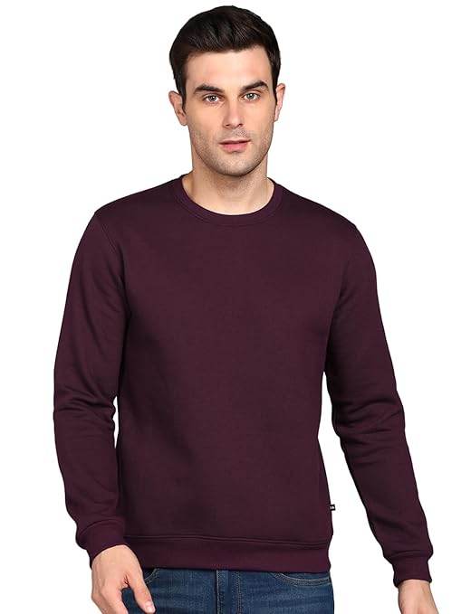 Men Round Neck Purple Sweatshirt - MYLUXURY LANE ENTERPRISE