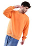 Men Round Neck Light Orange Sweatshirt - MYLUXURY LANE ENTERPRISE