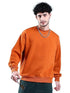 Men Round Neck Dark Orange Sweatshirt - MYLUXURY LANE ENTERPRISE