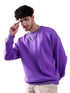 Men Round Neck Voilet Sweatshirt - MYLUXURY LANE ENTERPRISE