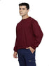 Men Regular Fit Burgundy Sweatshirt - MYLUXURY LANE ENTERPRISE