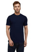 Men Plain Cotton Dark Blue T-Shirt - MYLUXURY LANE ENTERPRISE