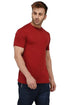 Men Plain Cotton Maroon T-Shirt - MYLUXURY LANE ENTERPRISE
